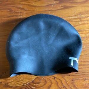 COPY - TYR Silicone Black Swim Cap Long Hair